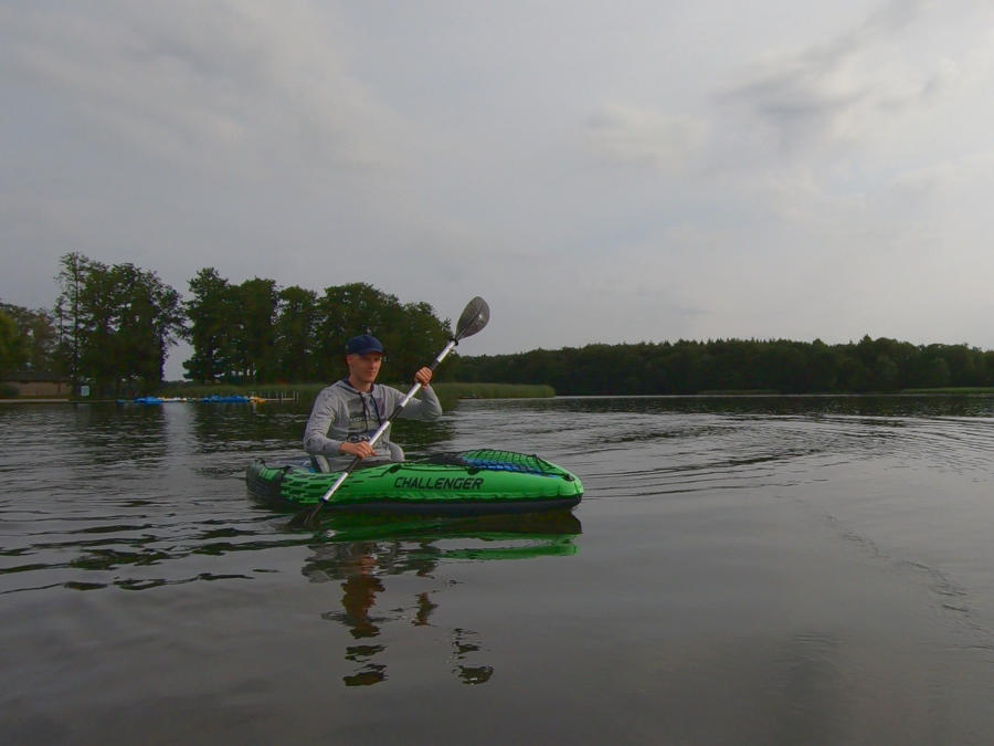 intex challenger k1 on the water