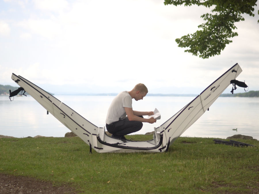 origami folding kayak