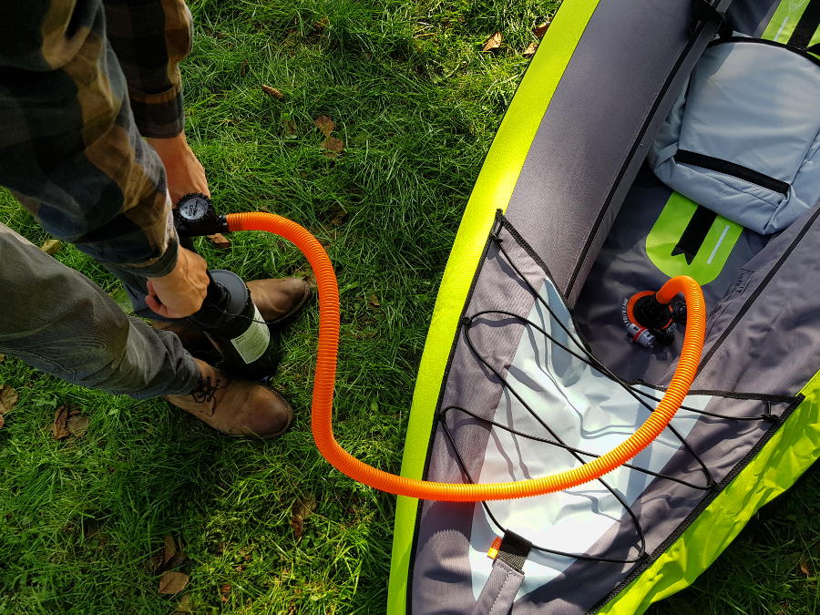 inlating itiwit kayak with air pump inlating itiwit kayak with air pump