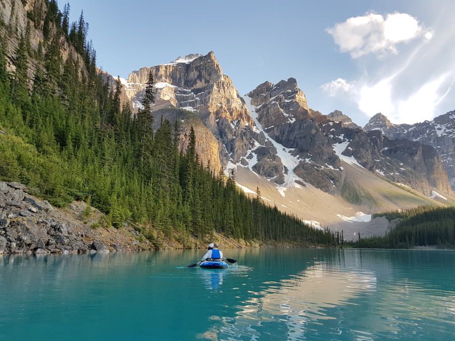 lake moraine kayaking