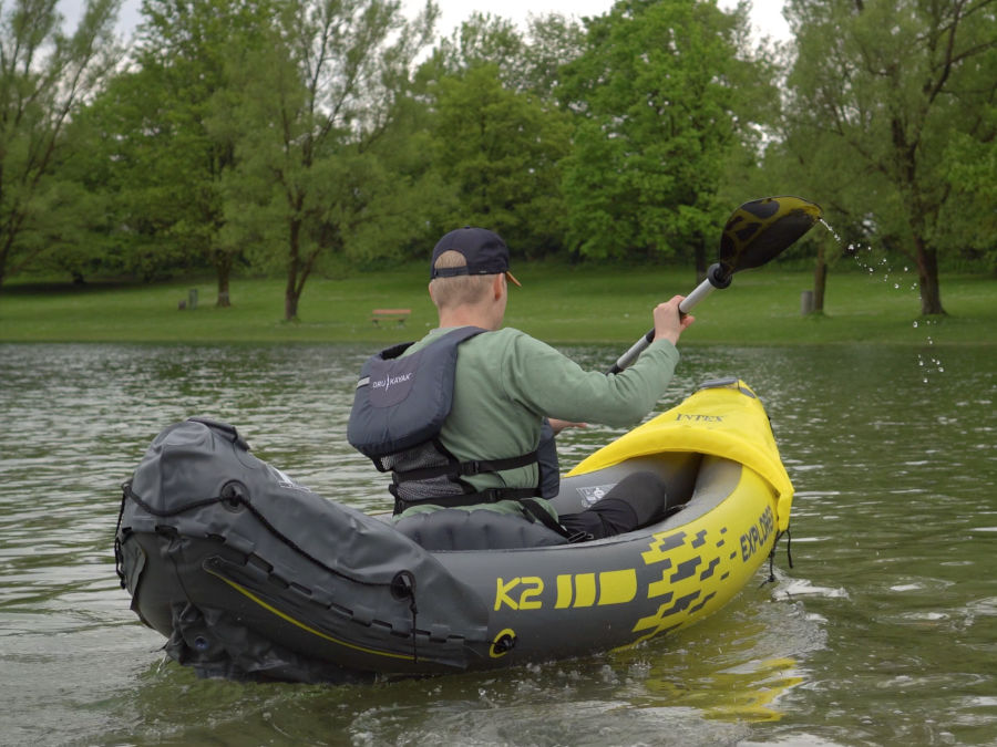 intex explorer k2 kayak solo test